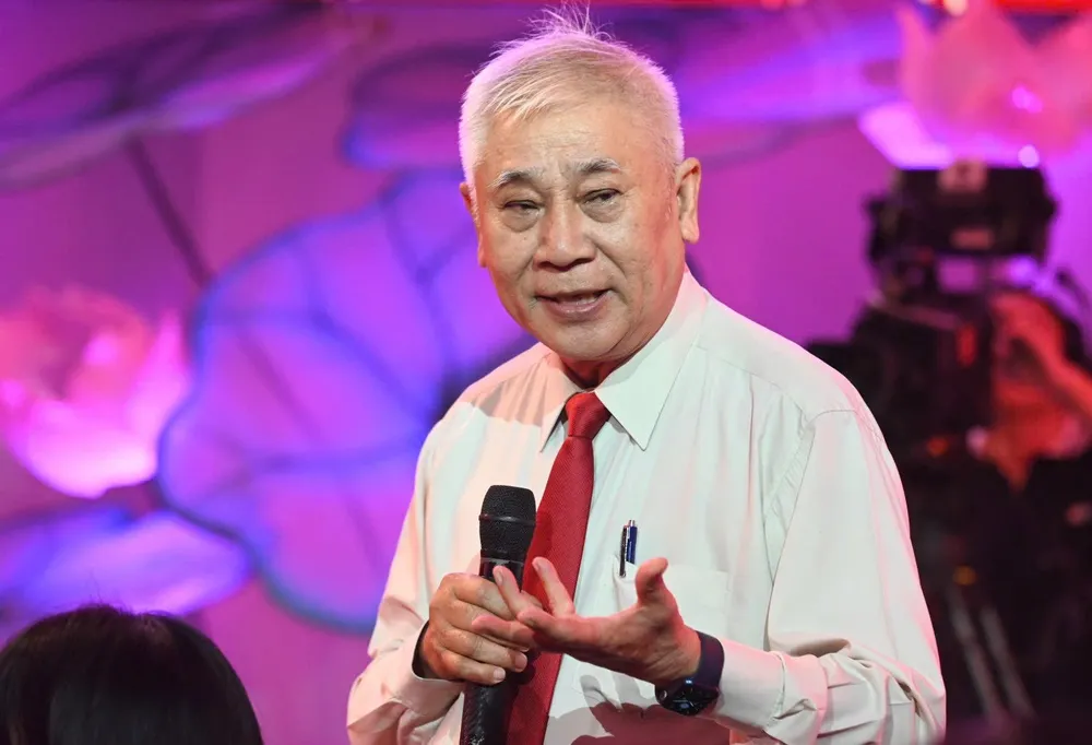 Kiến trúc sư Khương Văn Mười chia sẻ ý kiến tại hội nghị. Ảnh: QUỐC THANH IMG_0473.JPG