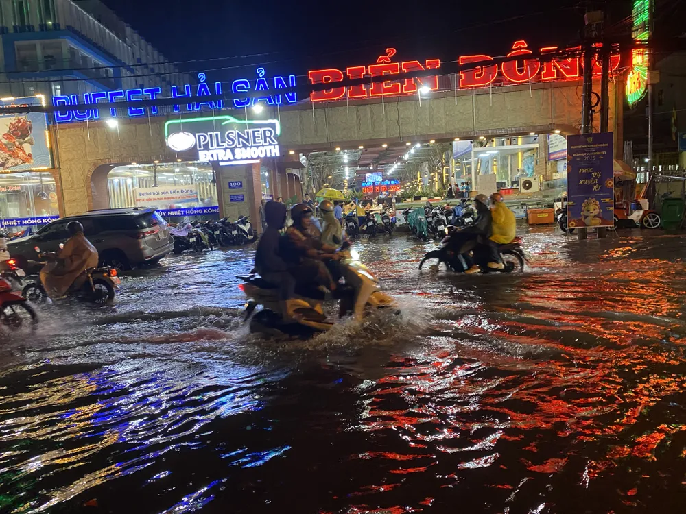 Đường Cách Mạng Tháng Tám ngập nghiêm trọng lúc 19 giờ IMG_5549.jpeg