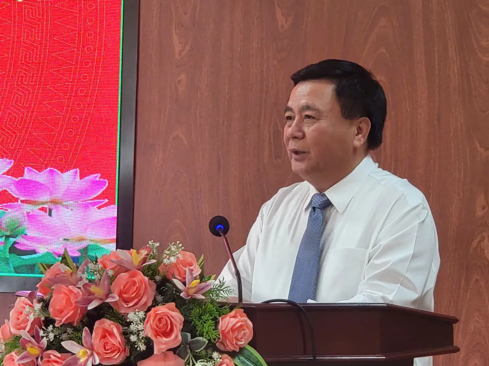 GS-TS Nguyễn Xuân Thắng, Giám đốc Học viện Chính trị quốc gia Hồ Chí Minh phát biểu chỉ đạo tại buổi lễ 2.jpg