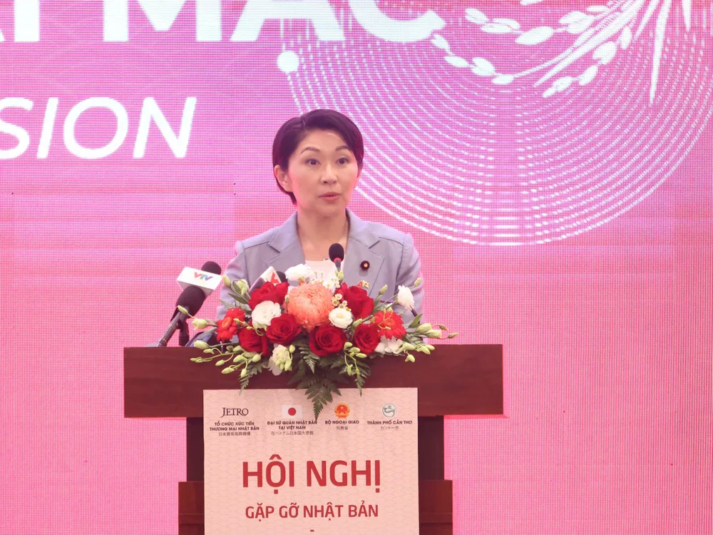 Bà Obuchi Yuko, Chủ tịch Liên minh Nghị sĩ hữu nghị Nhật Bản - Việt Nam phát biểu tại hội nghị 33333-.jpg