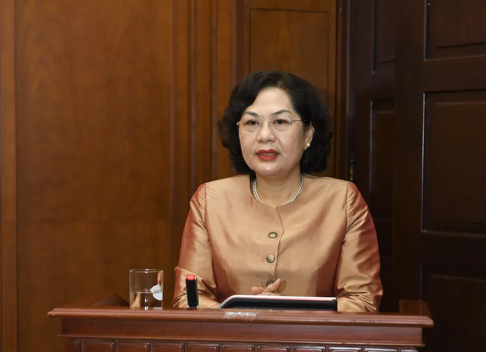 Phát biểu tại hội nghị, Thống đốc NHNN Nguyễn Thị Hồng yêu cầu làm rõ nguyên nhân tăng trưởng tín dụng suy giảm và những hạn chế vướng mắc cần tháo gỡ z5175179361879-a8716af008be4337b3ead77c35b772ec-2822.jpg