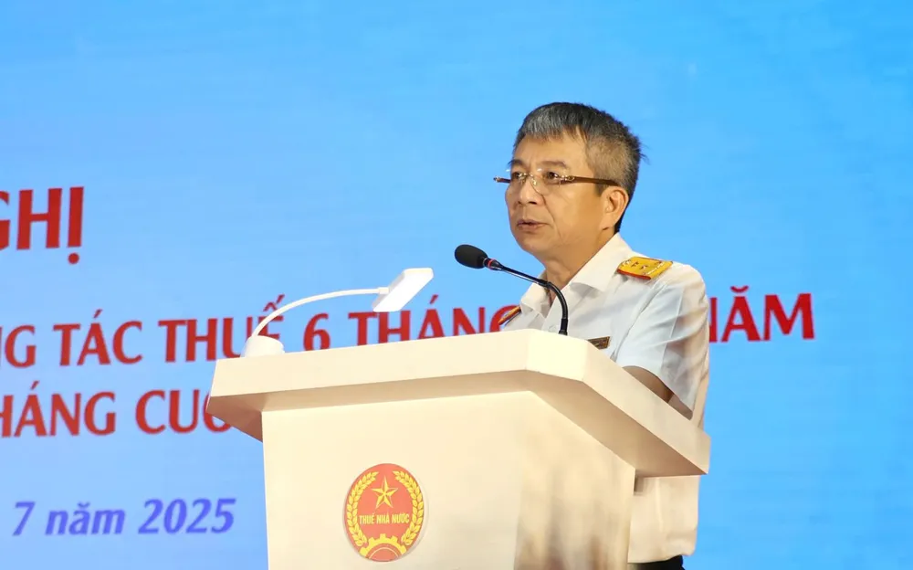 Cục trưởng Cục Thuế Mai Xuân Thành phát biểu tại hội nghị anhThanh(1).jpg