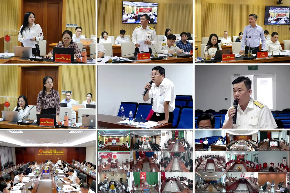 Đại diện các ban, đơn vị nghiệp vụ của Cục Thuế trình bày và tham gia ý kiến vào những nội dung trọng tâm của dự thảo 2.jpg