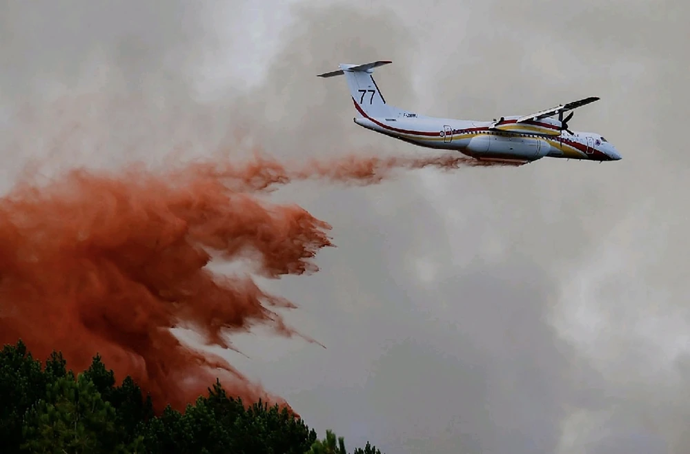 Nỗ lực cứu rừng từ trên không. Ảnh: Reuters