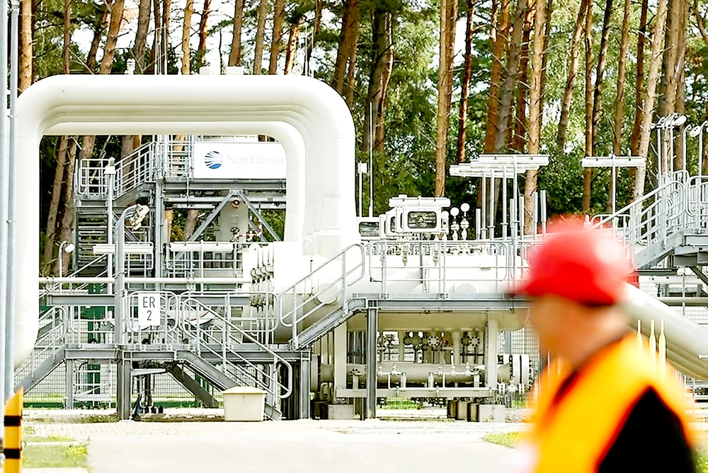 Một phần đường ống Nord Stream 1 tại Lubmin, Đức