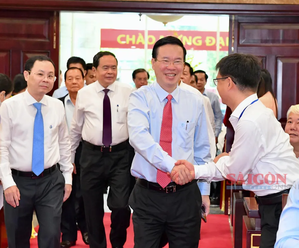 Đồng chí Võ Văn Thưởng, Ủy viên Bộ Chính trị, Thường trực Ban Bí thư chủ trì hội nghị. Ảnh: VIỆT DŨNG Đồng chí Võ Văn Thưởng, Ủy viên Bộ Chính trị, Thường trực Ban Bí thư chủ trì hội nghị. Ảnh: VIỆT DŨNG