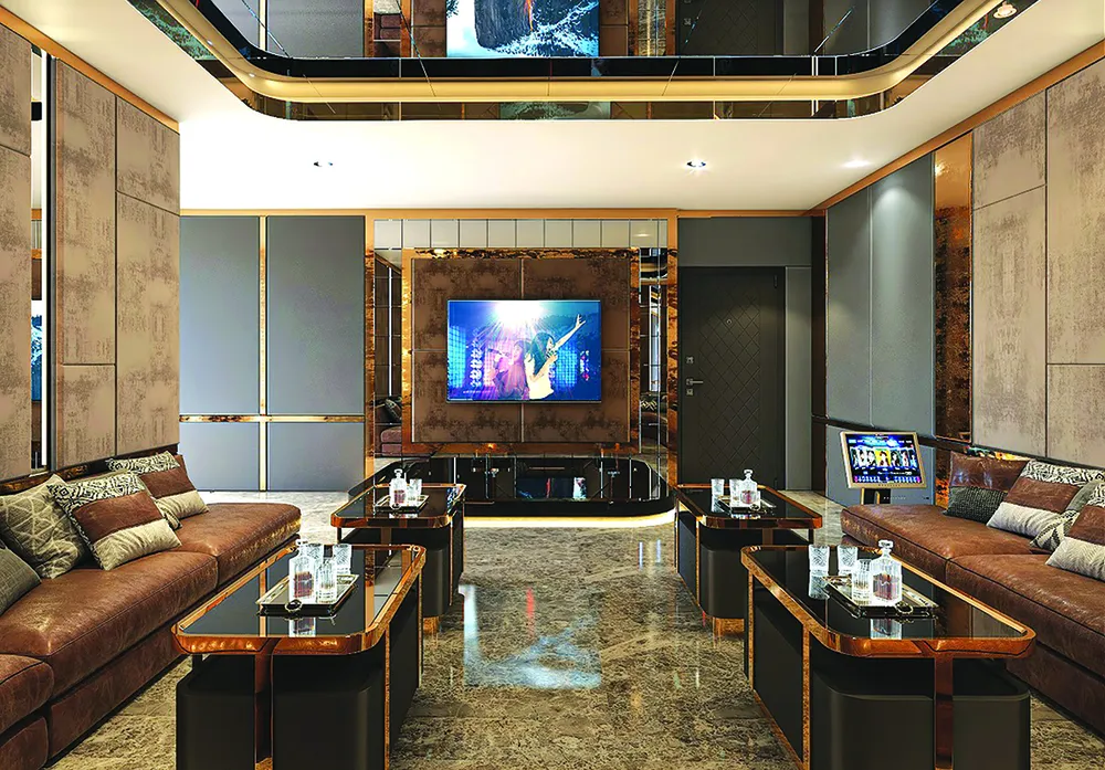 Phòng karaoke hiện đại, nơi gia đình chia sẻ những phút gây gắn kết với âm nhạc