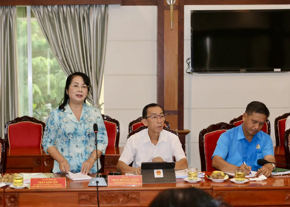 Đại biểu Quốc hội Trần Kim Yến phát biểu tại hội thảo