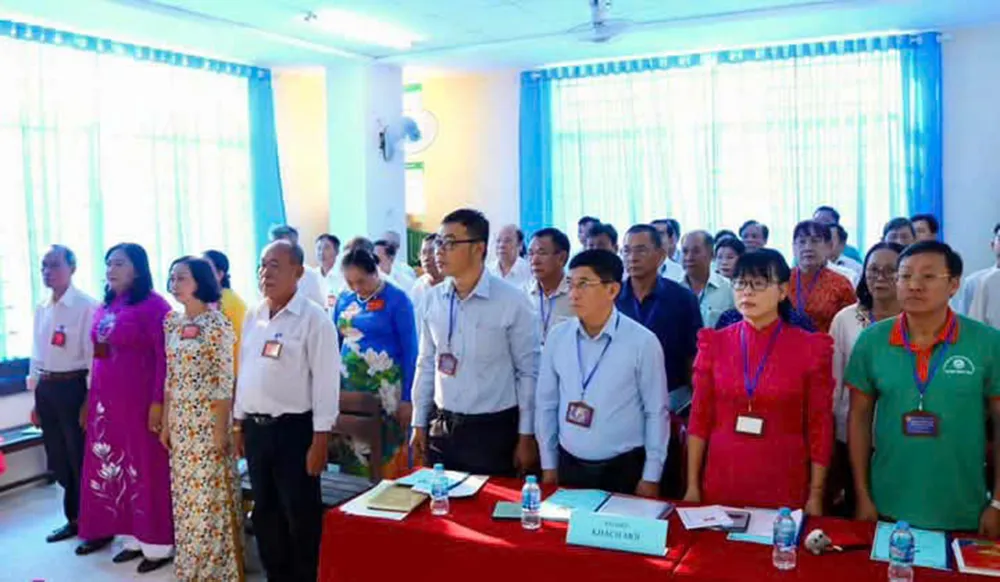 Đại hội Chi bộ khu phố 26 (phường Bình Trị Đông A, quận Bình Tân, TPHCM). Ảnh: LÊ MINH I3a.jpg