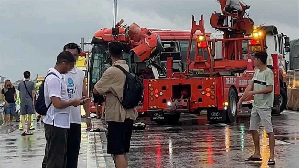 Hiện trường vụ tai nạn giao thông 