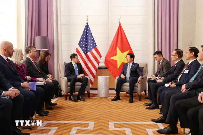 Chủ tịch nước Lương Cường tiếp Bộ trưởng Ngoại giao Hoa Kỳ Marco Rubio. Ảnh: TTXVN chu-tich-nuoc-luong-cuong-ngoai-giao-hoa-ky-1.jpg