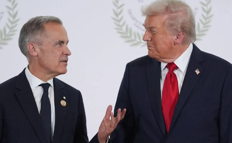 特朗普与加拿大总理卡尼会面。