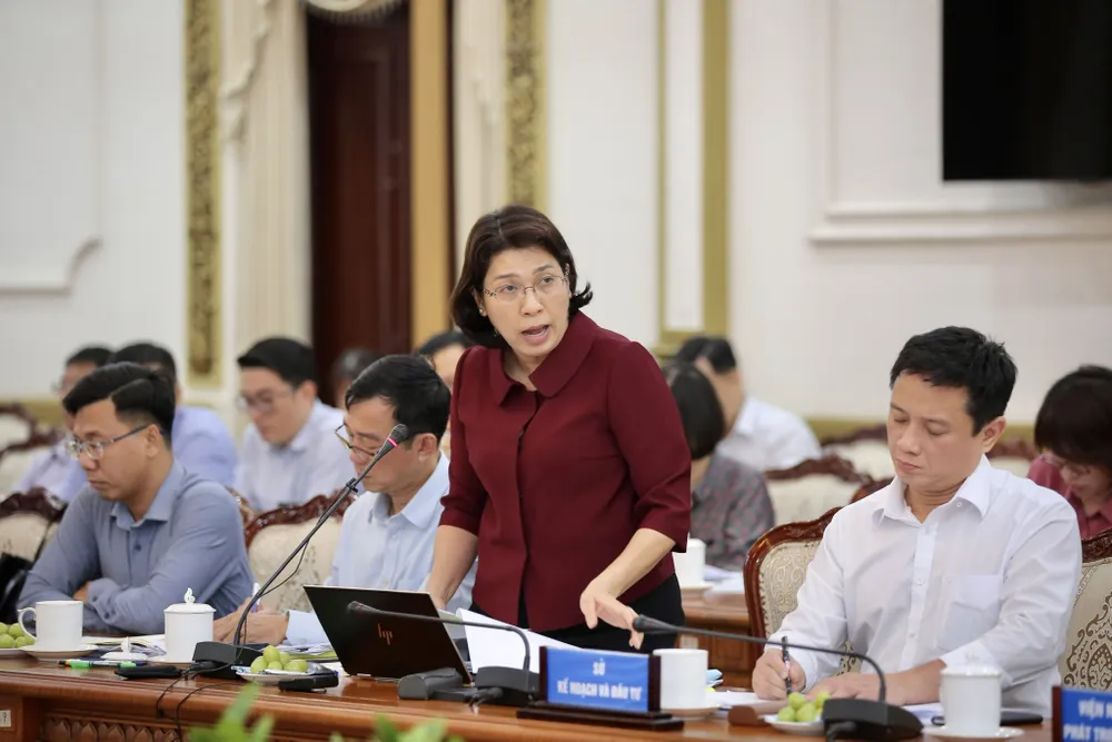 Giám đốc Sở KH-ĐT TPHCM Lê Thị Huỳnh Mai. Ảnh: DŨNG PHƯƠNG Giám đốc Sở KH-ĐT TPHCM Lê Thị Huỳnh Mai. Ảnh: DŨNG PHƯƠNG