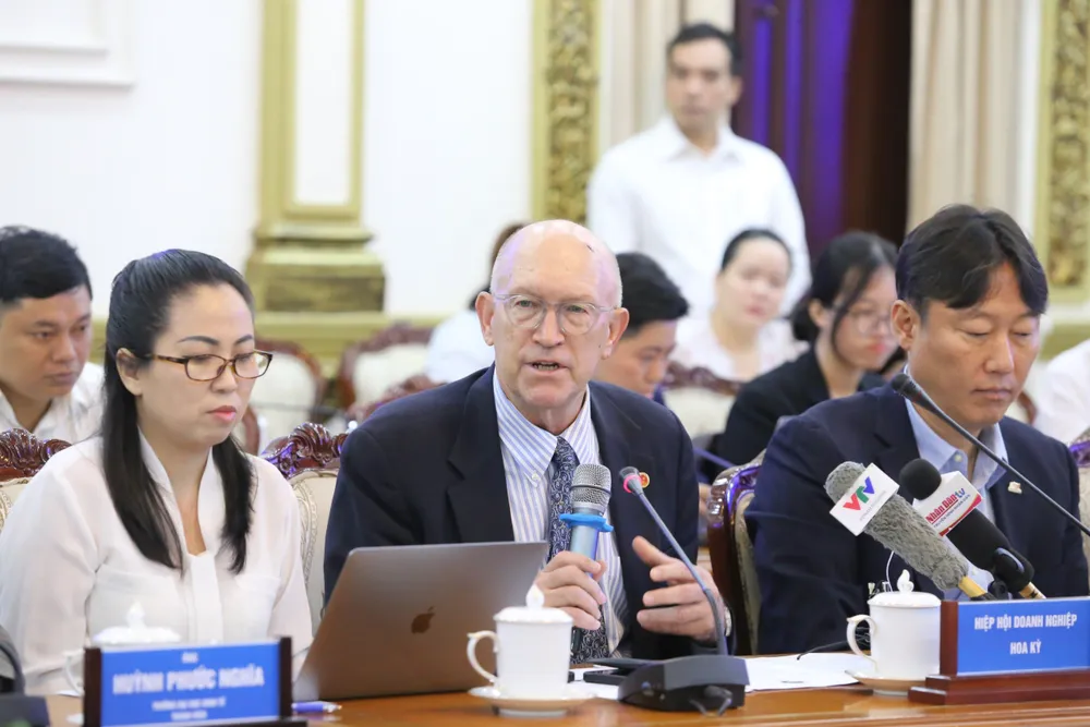 Đại diện AmCham phát biểu tại hội nghị