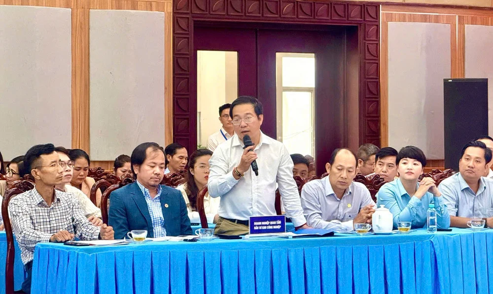 Giám đốc Công ty Kinh Bắc Chi nhánh TPHCM phát biểu. Ảnh: CHINH NHÂN d8a83485c414764a2f05.jpg