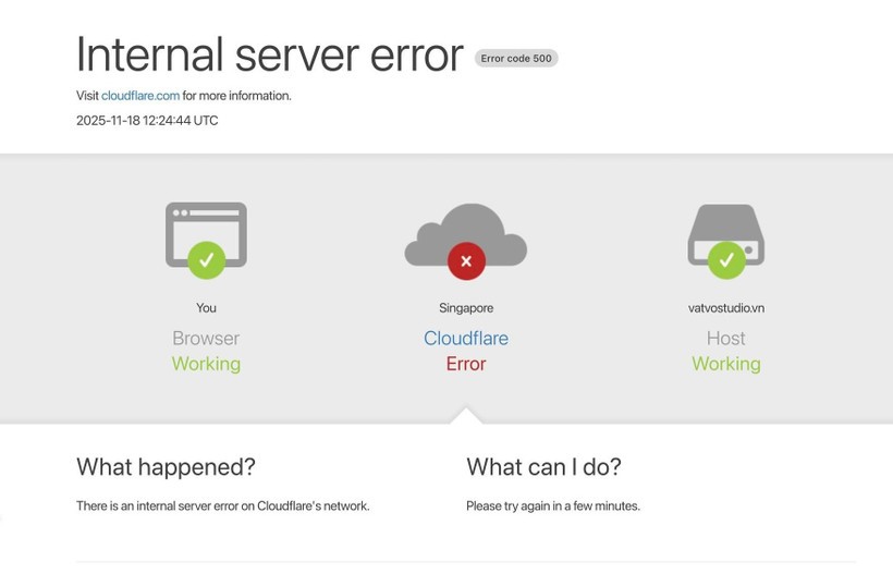 Cloudflare发生严重故障 大量网站无法访问