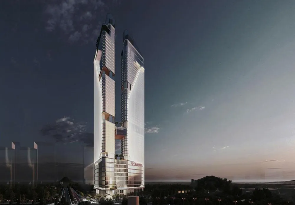Perspektiv på prosjektet med handelskomplekset, finanskonferansesenteret og turistleiligheten Tung My - Vung Tau. Foto: Investor 5 sao - moi 2.jpg