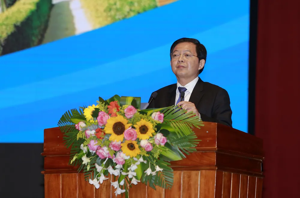 Ông Hồ Quốc Dũng, Bí thư Tỉnh ủy Bình Định phát biểu tại hội nghị