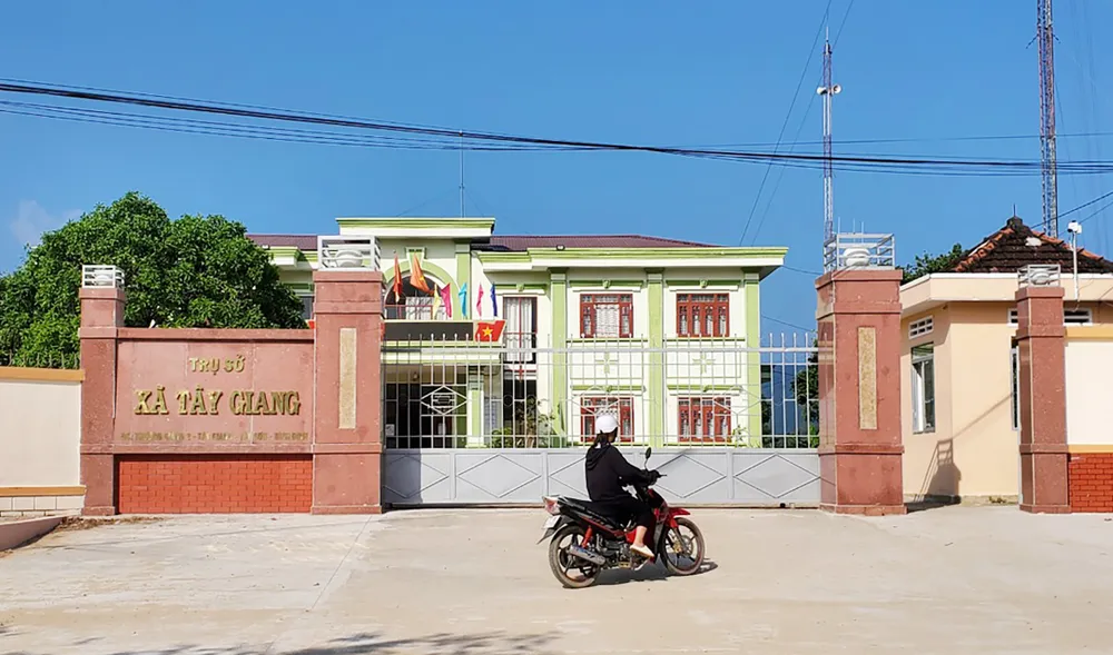 Trụ sở UBND xã Tây Giang nơi xảy ra vụ việc