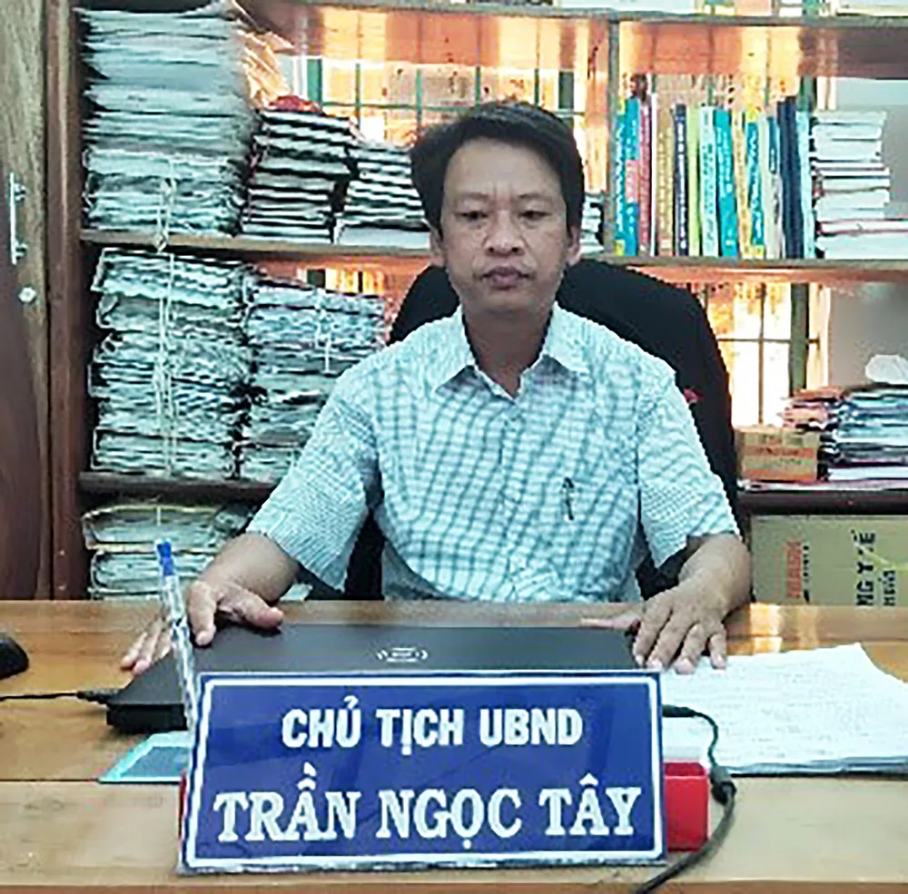 Ông Trần Ngọc Tây, Chủ tịch UBND xã Sơn Hội. Ảnh: Huyện Sơn Hòa