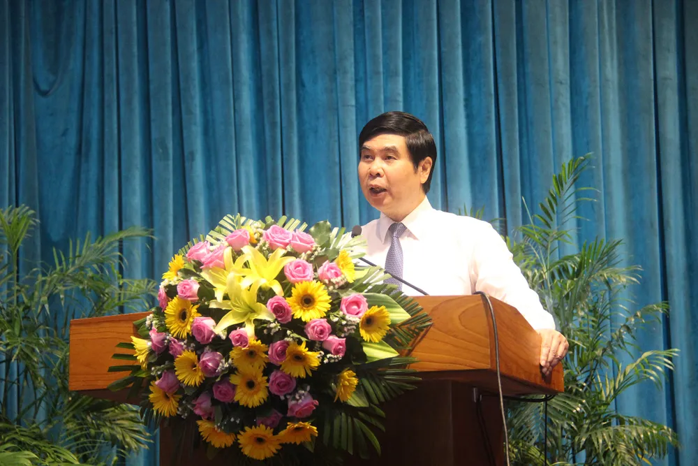 Ông Lâm Hải Giang, Phó Chủ tịch UBND tỉnh Bình Định phát biểu Ông Lâm Hải Giang, Phó Chủ tịch UBND tỉnh Bình Định phát biểu