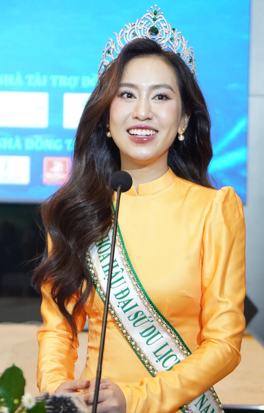 Hoa hậu Đinh Thị Hoa ra mắt tại họp báo DSC02919.JPG