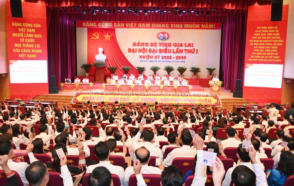 Các đại biểu biểu quyết bầu các nhân sự tại phiên trù bị DSC_5104.JPG
