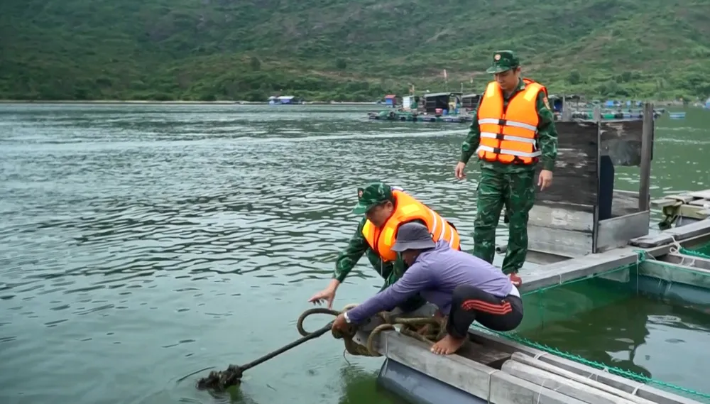 Hỗ trợ ngư dân neo cột lại lồng bè nuôi hải sản cửa biển Quy Nhơn adr 1 (2).jpg