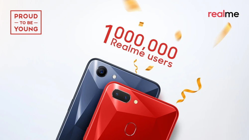 Realme cán mốc 1 triệu người dùng tại thị trường Ấn Độ