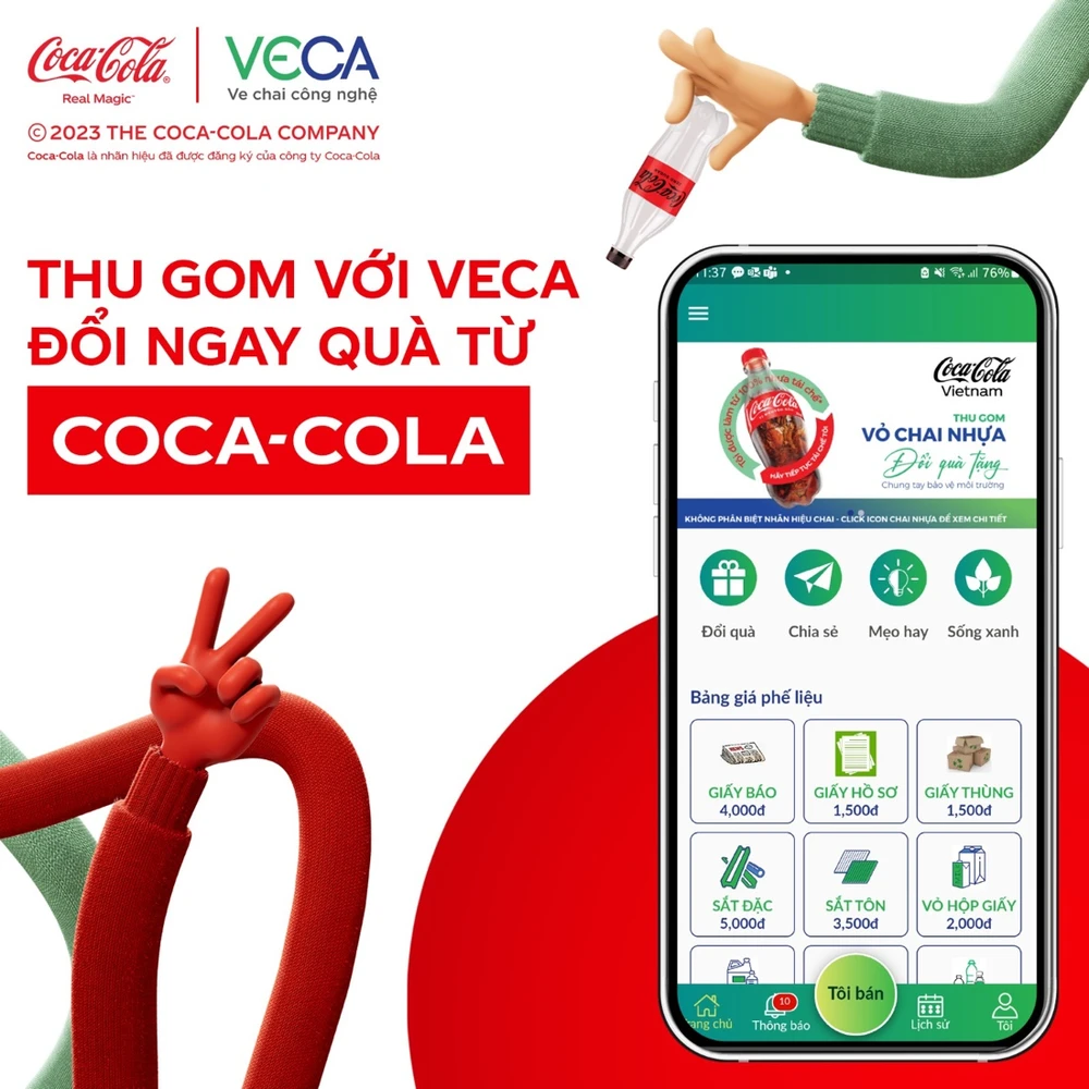 Coca-Cola triển khai chương trình "Chai nhựa tái sinh, hành trình tiếp nối" 