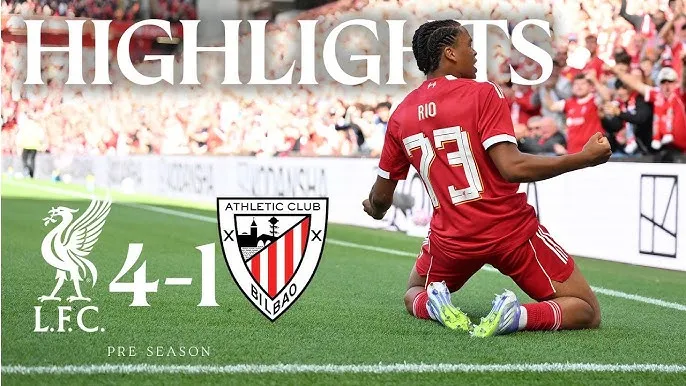 Image hình ảnh hình ảnh hình ảnh Luras Bjortuft - Giao hữu 1, Liverpool vs Athletic Bilbao 4-1: Ngumoha sớm khai bàn ...
