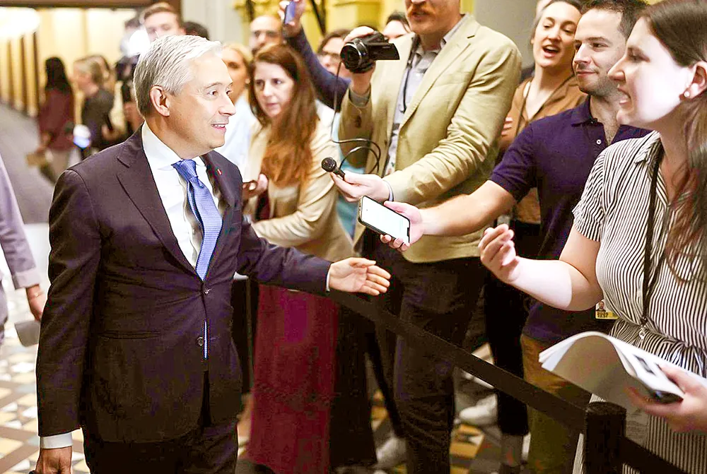 Bộ trưởng Tài chính Canada Francois-Philippe Champagne bày tỏ sự lạc quan thận trọng về G7 FM’s. Ảnh: CANADA NATION OBSERVER V10c.jpg