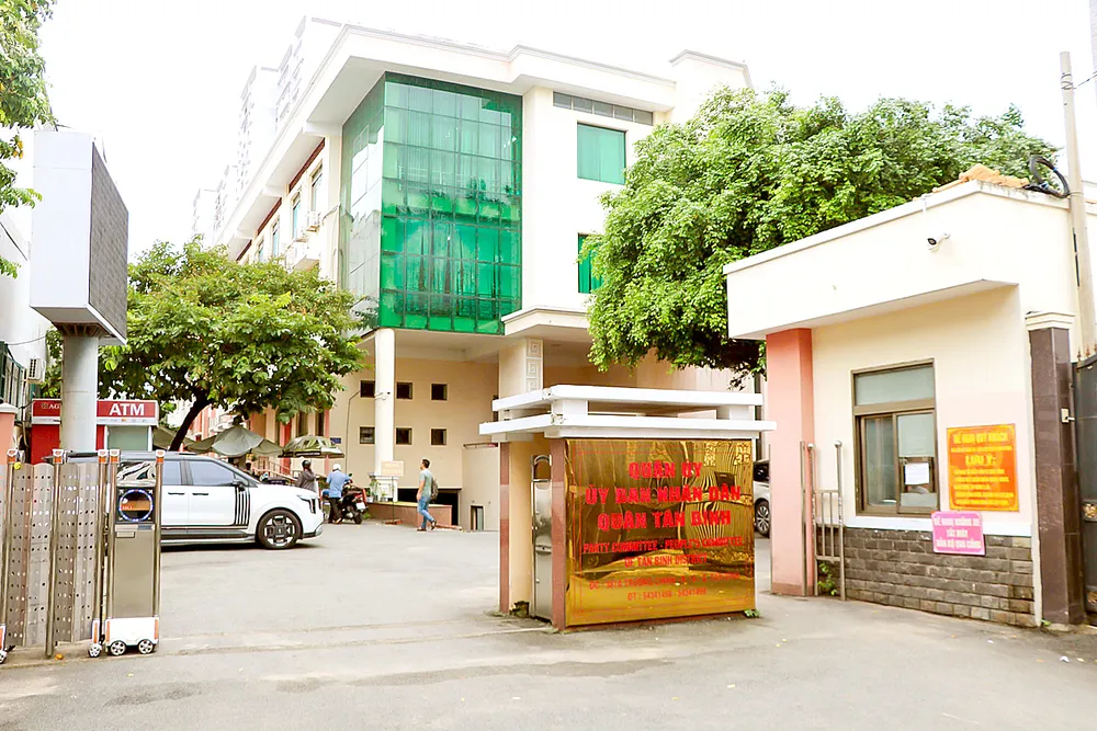 Trụ sở UBND quận Tân Bình (TPHCM) sẽ được sử dụng làm trụ sở phường Tân Bình sau sắp xếp. Ảnh: CẨM NƯƠNG L1g.jpg