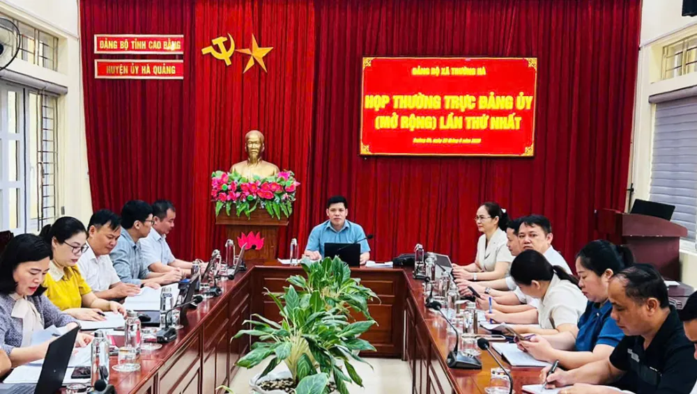 Vận hành thử nghiệm cuộc họp Thường trực Đảng ủy xã Trường Hà cb1.jpg