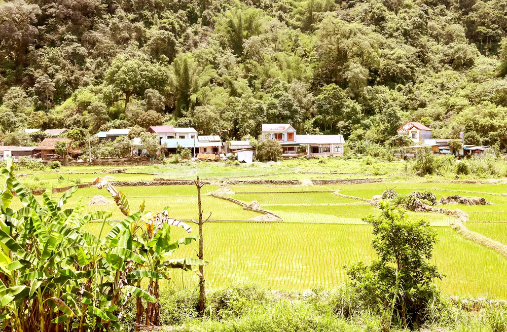 Một góc thôn Pác Bó, xã Trường Hà, tỉnh Cao Bằng hôm nay. Ảnh: QUANG PHÚC %1i.jpg