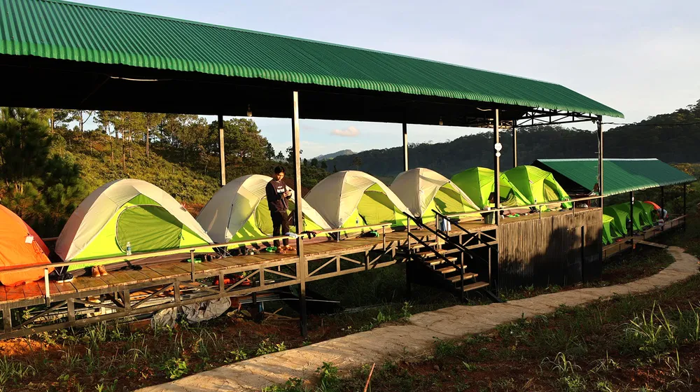 Khu cắm trại đáp ứng những điều kiện cơ bản của du khách khi dừng chân ở cửa rừng