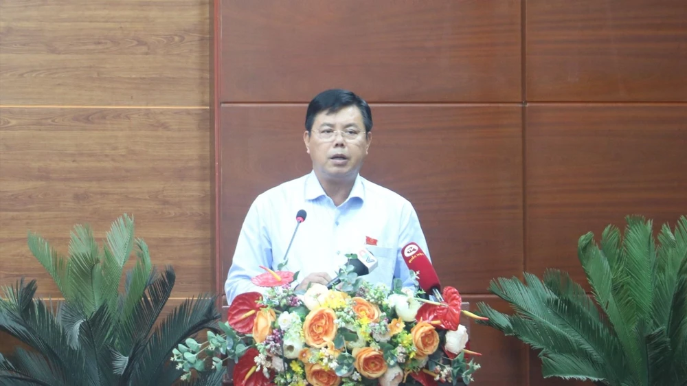 Bí thư Tỉnh ủy Cà Mau Nguyễn Tiến Hải phát biểu kết luận phiên họp Nguyen Tien Hai a.jpg