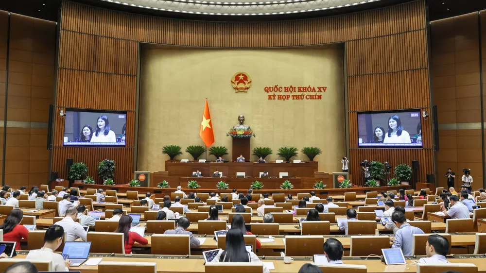 Phiên thảo luận sáng 26-5. Ảnh: VIẾT CHUNG Phiên thảo luận sáng 26-5.jpg