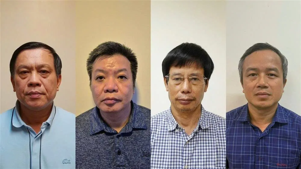 Các bị can từ trái qua phải: Nguyễn Bá Hoan, Tống Hải Nam, Nguyễn Gia Liêm, Phạm Viết Hương 3020165bd1d865863cc9.jpg