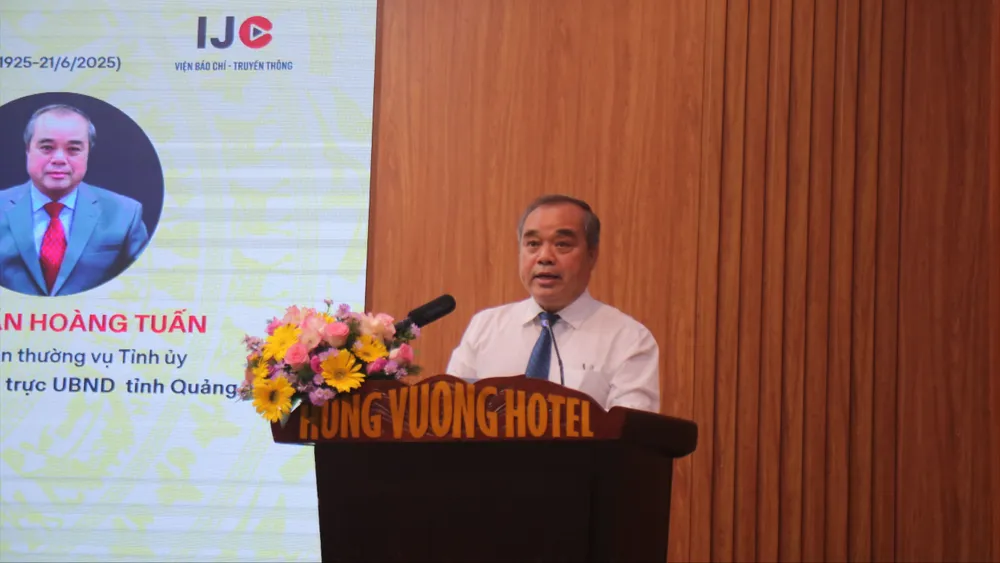 Ông Trần Hoàng Tuấn, Phó Chủ tịch Thường trực UBND tỉnh Quảng Ngãi, phát biểu. Ảnh: NGUYỄN TRANG DAT_9509 (1).JPG