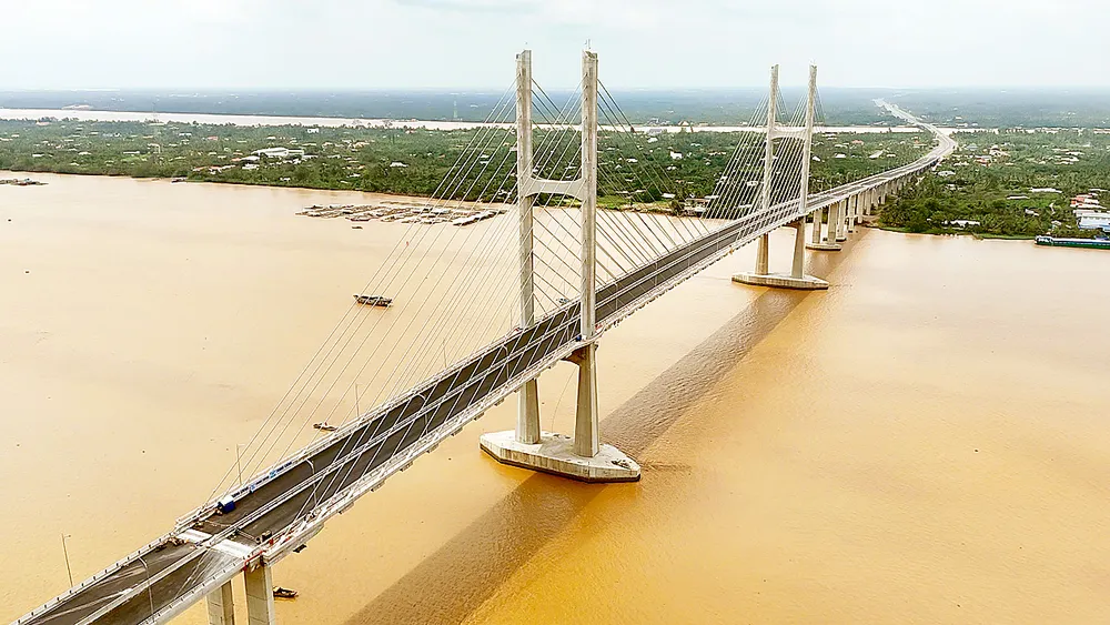 Cầu Rạch Miễu 2 đã hoàn thành, chờ ngày thông xe. Ảnh: NGỌC PHÚC CN1c.jpg