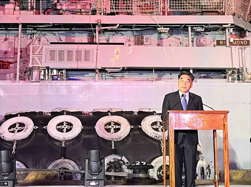 Phó Chủ tịch UBND TPHCM Nguyễn Lộc Hà phát biểu tại lễ kỷ niệm sinh nhật Nhà Vua Charles đệ Tam của Vương quốc Anh. Ảnh: PHƯƠNG NAM 2.jpeg
