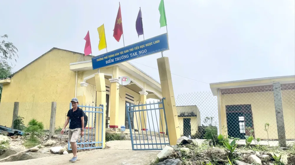 Điểm trường Tak Ngo thuộc trường phổ thông dân tộc bán trú tiểu học Ngọc Linh (xã Trà Linh, TP Đà Nẵng)