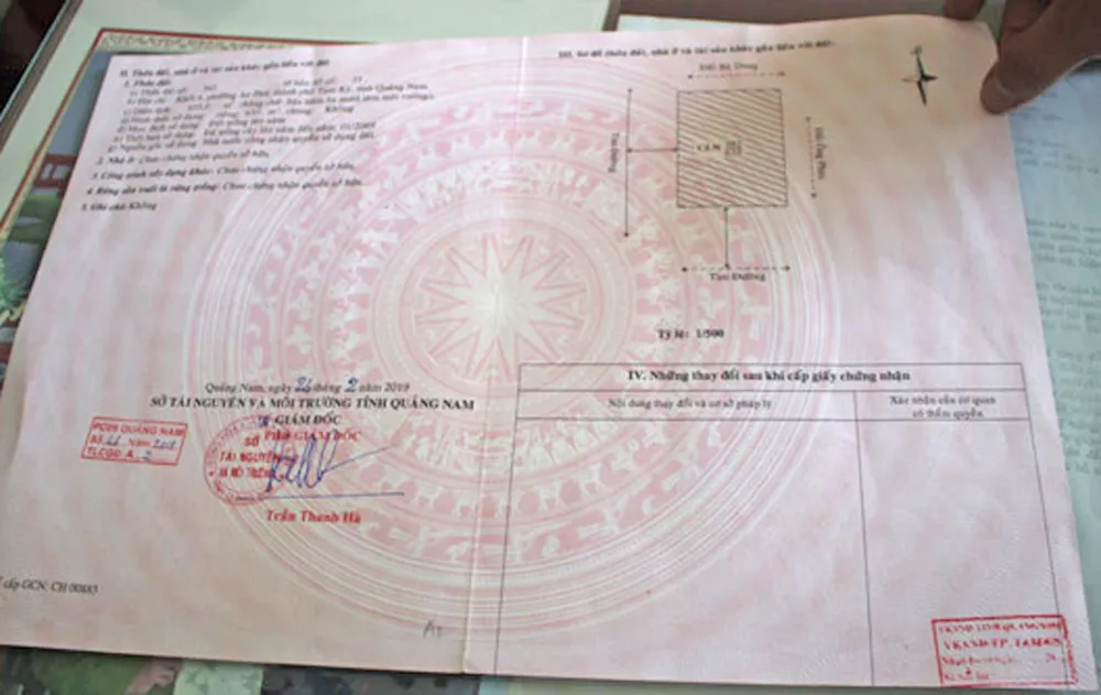 Phát hiện giấy chứng nhận quyền sử dụng đất giả tại Quảng Nam ảnh 2