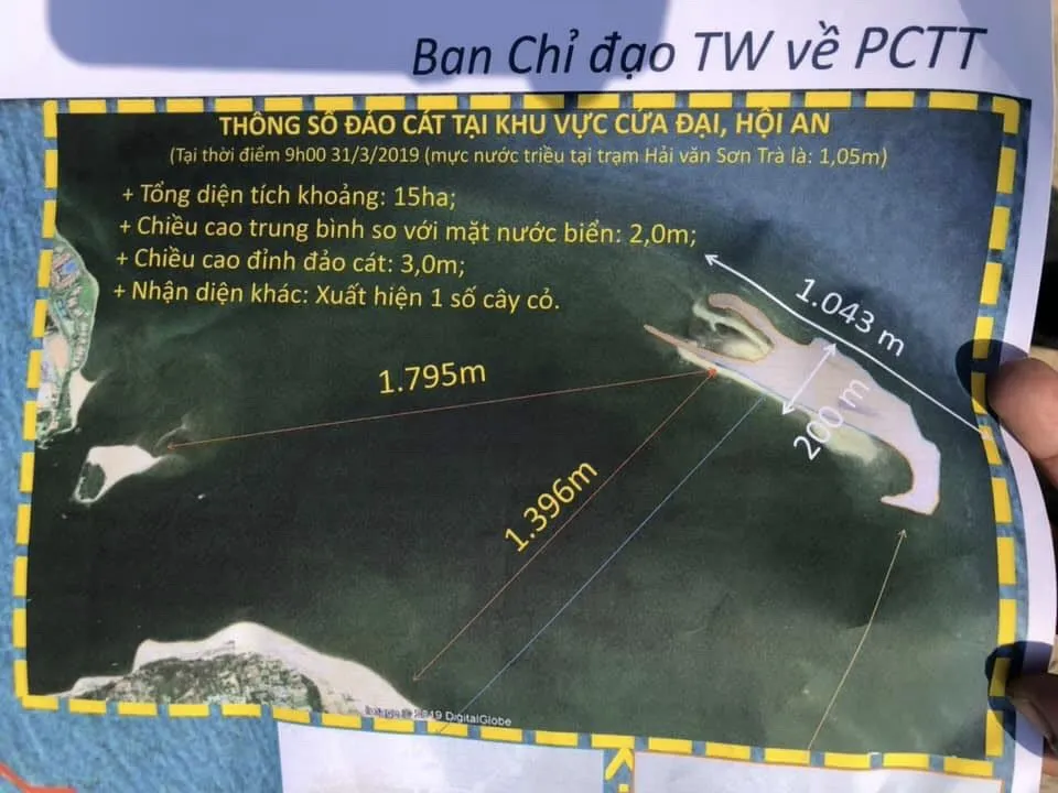 Cồn cát nổi bất thường tại biển Cửa Đại: Tăng kích thước cả chiều dài lẫn chiều rộng ảnh 1