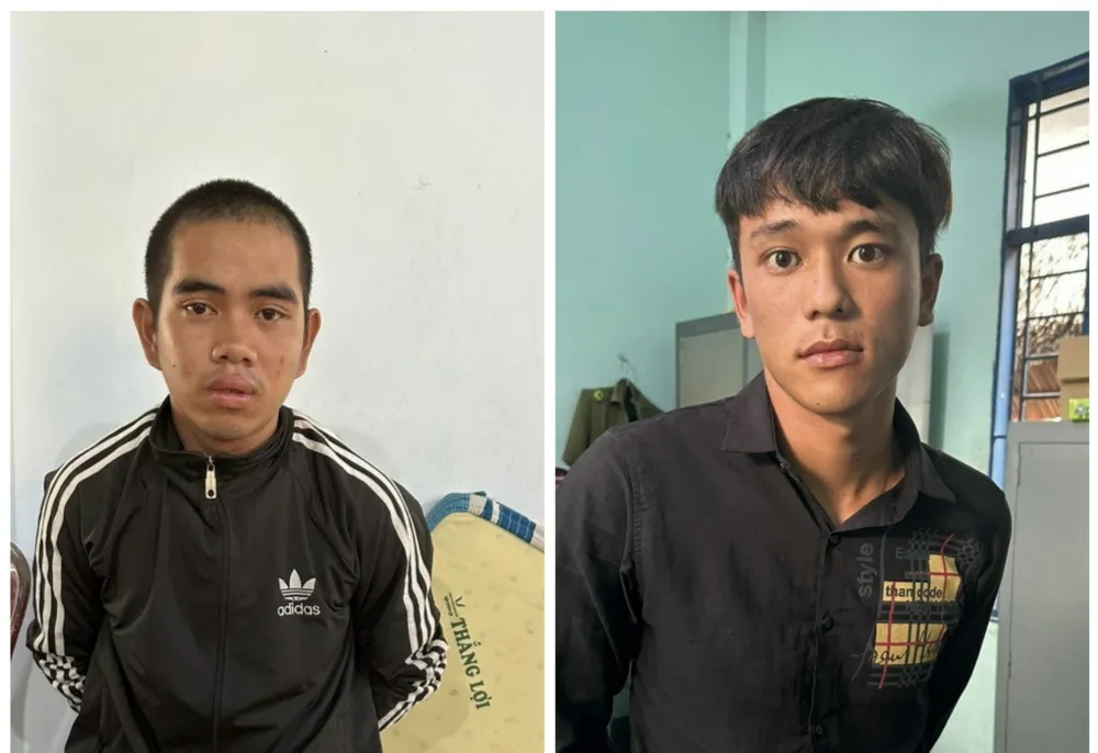 Hai nghi can Em và Tâm khi bị bắt Hai nghi can Em và Tâm khi bị bắt