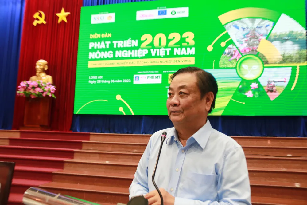 Bộ trưởng Bộ NN-PTNT Lê Minh Hoan phát biểu Bộ trưởng Bộ NN-PTNT Lê Minh Hoan phát biểu