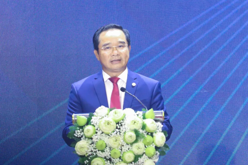 Bí thư Tỉnh ủy Long An Nguyễn Văn Được phát biểu