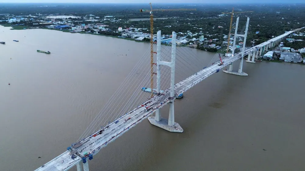 Dự án cầu Rạch Miễu 2 bắc qua sông Tiền nối tỉnh Tiền Giang và Bến Tre, cách cầu Rạch Miễu hiện hữu khoảng 4km về phía thượng lưu ảnh 1.jpg