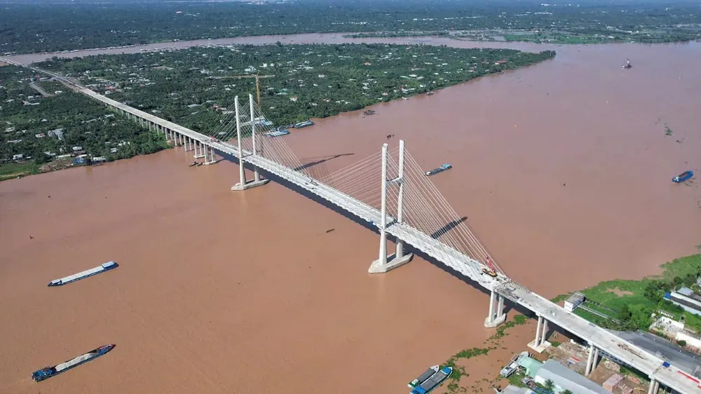 Dự án cầu Rạch Miễu 2 nhìn từ trên cao ảnh 1.jpg